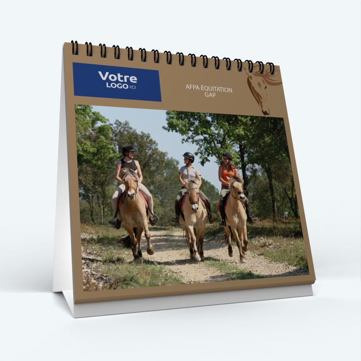 Calendrier de bureau CARRE - Nombre de photos, logos et texte illimité