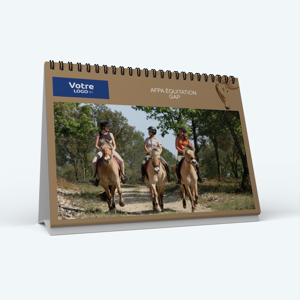 Calendrier de bureau PANO - Nombre de photos, logos et texte illimité