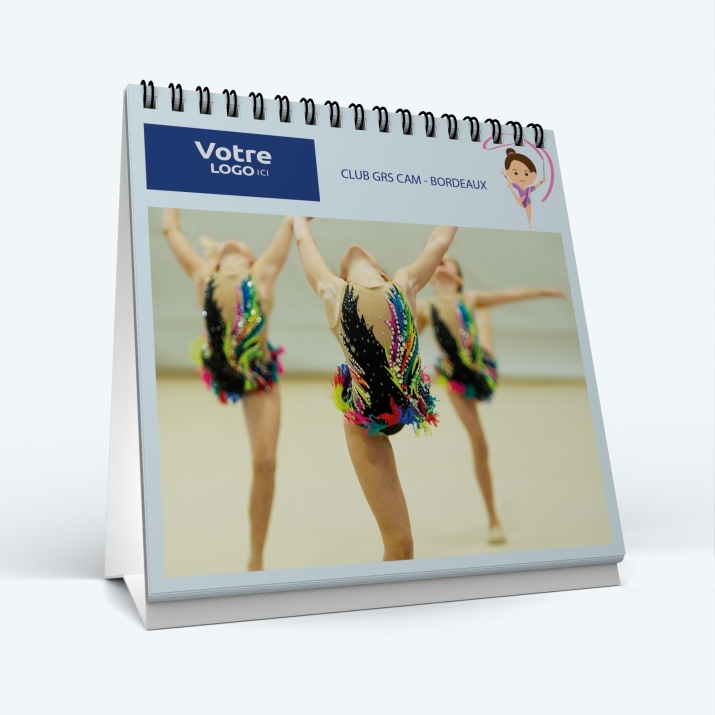 Calendrier de bureau CARRE - Nombre de photos, logos et texte illimité