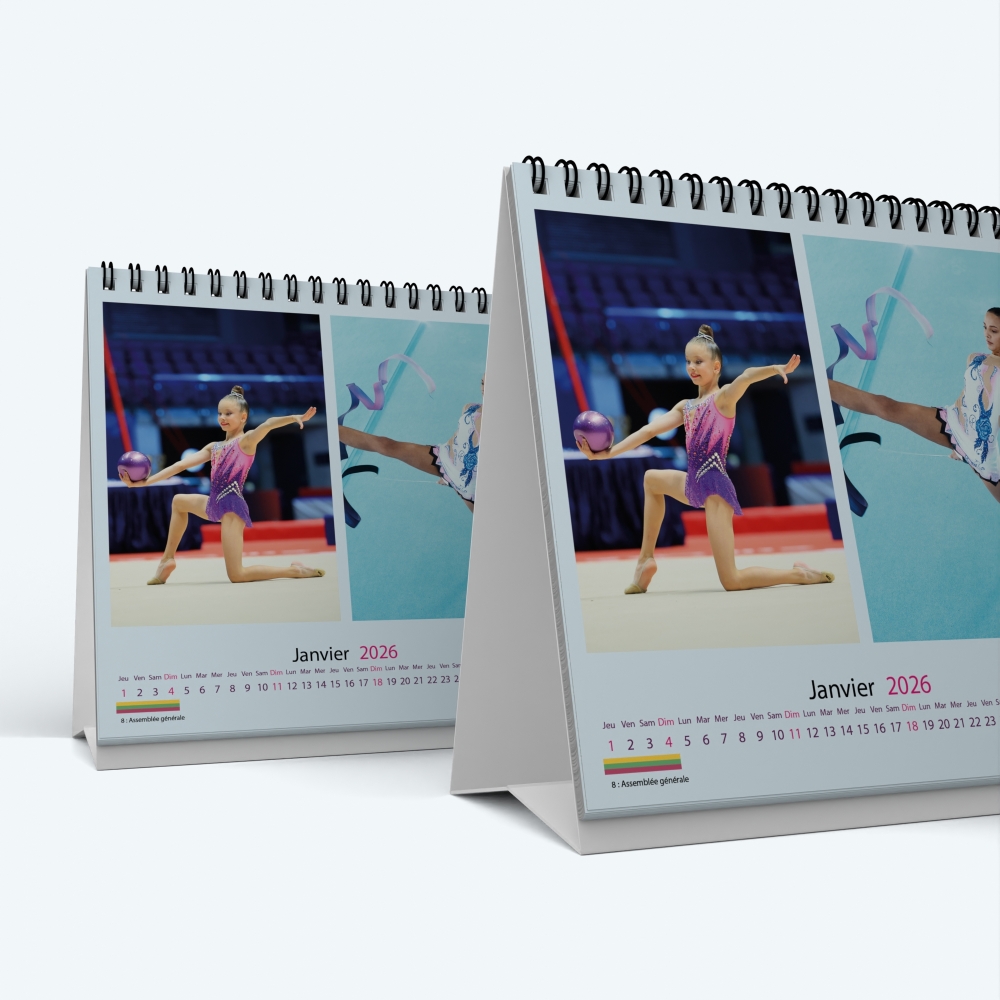Calendrier de bureau CARRE - Minimum de commande : 25 exemplaires