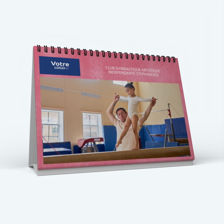 Calendrier de bureau MAXI PANO - Nombre de photos, logos et texte illimité