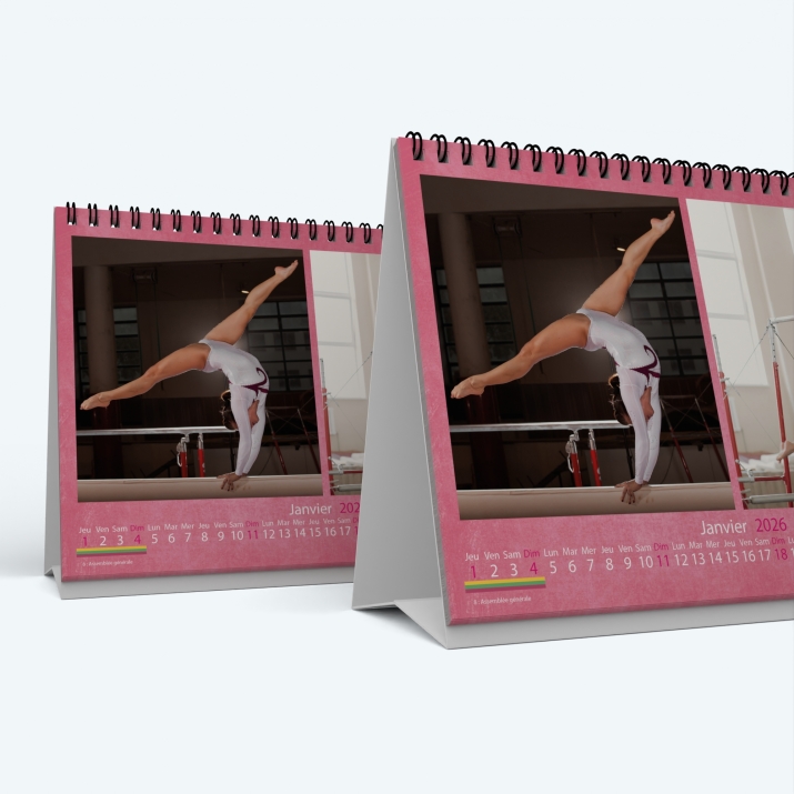Calendrier de bureau MAXI PANO - Minimum de commande : 25 exemplaires