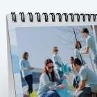 Calendrier de bureau MAXI PANO - Reliure spirale de qualité