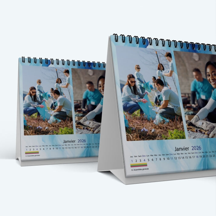 Calendrier de bureau CARRE - Minimum de commande : 25 exemplaires