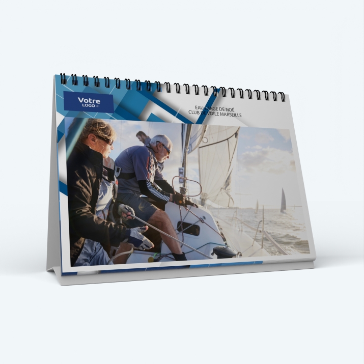 Calendrier de bureau MAXI PANO - Nombre de photos, logos et texte illimité