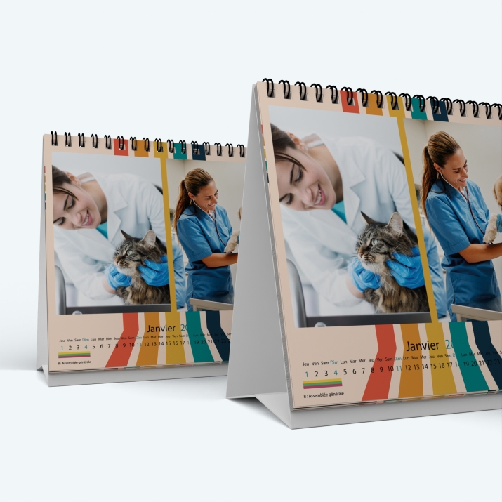 Calendrier de bureau CARRE - Minimum de commande : 25 exemplaires