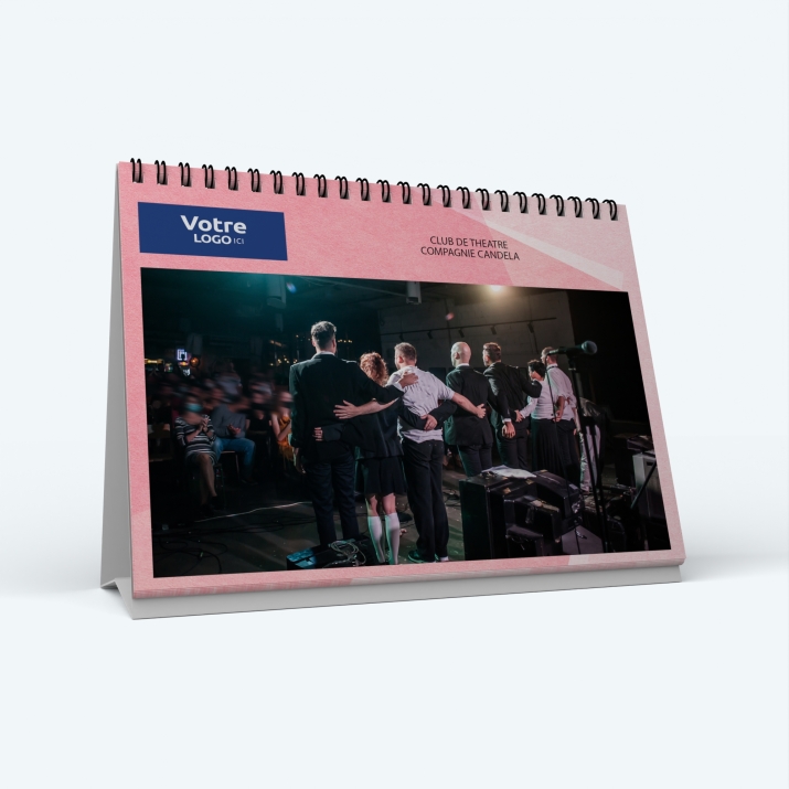 Calendrier de bureau PANO - Nombre de photos, logos et texte illimité