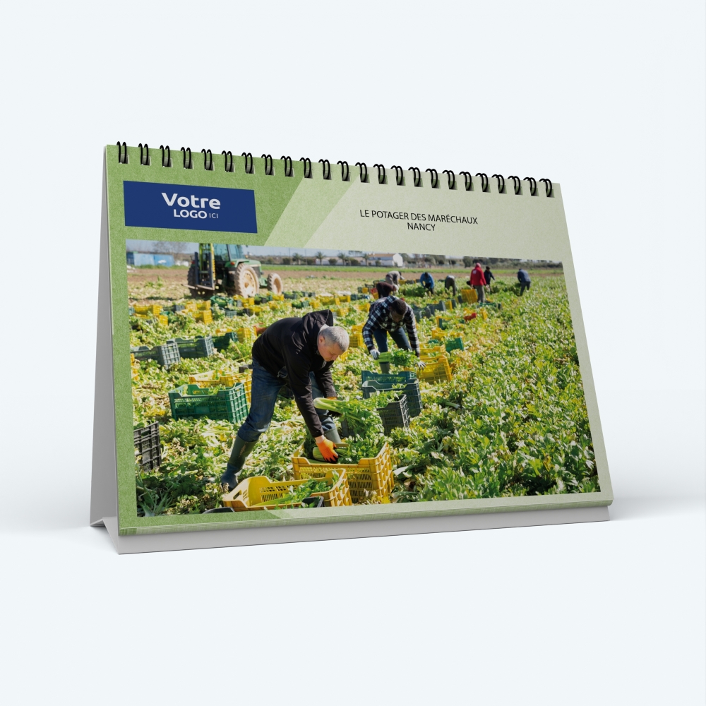 Calendrier de bureau PANO - Nombre de photos, logos et texte illimité
