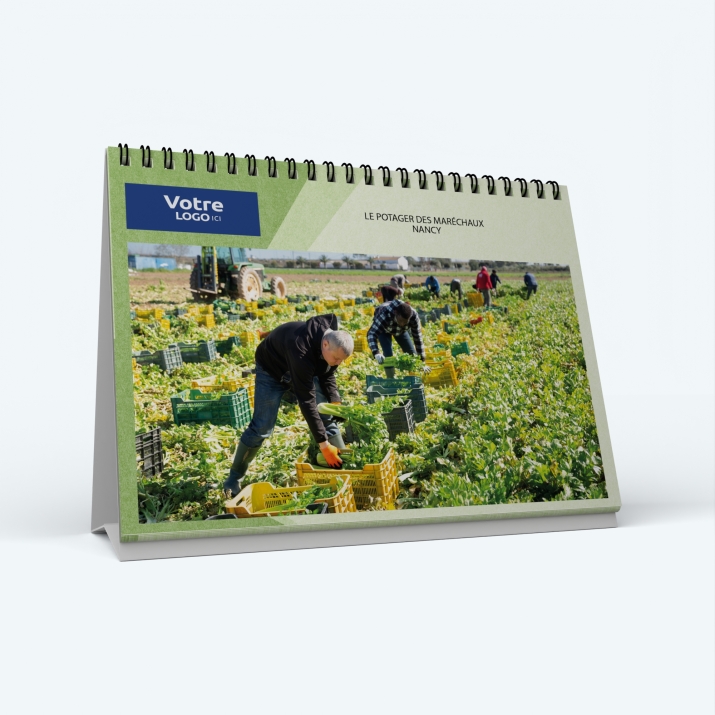 Calendrier de bureau PANO - Nombre de photos, logos et texte illimité