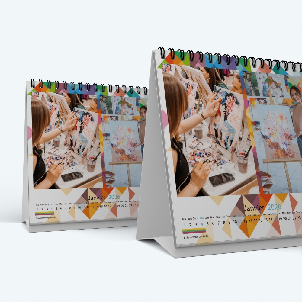 Calendrier de bureau CARRE - Minimum de commande : 25 exemplaires