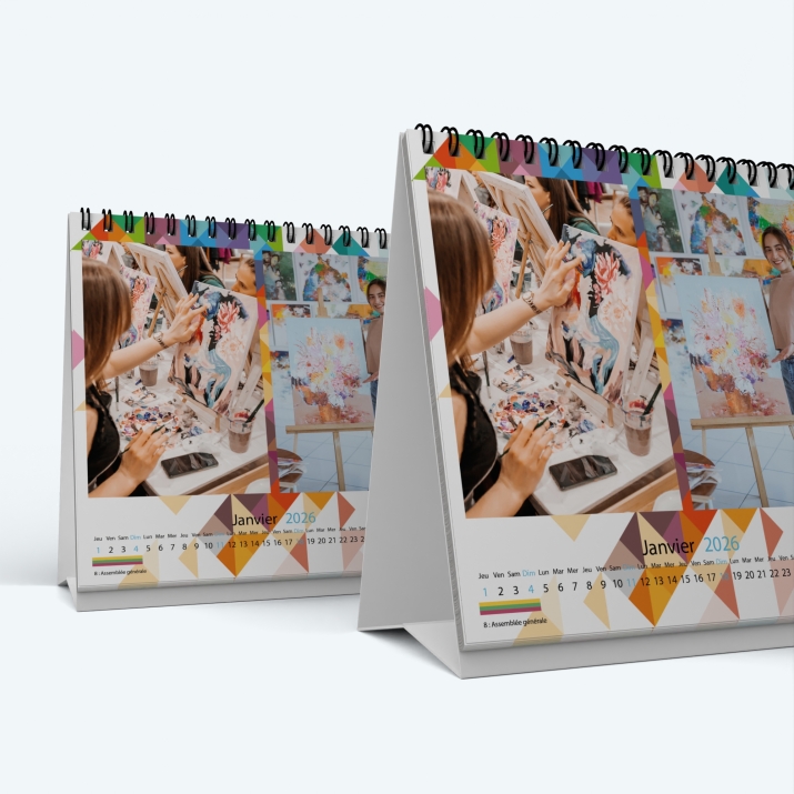 Calendrier de bureau CARRE - Minimum de commande : 25 exemplaires
