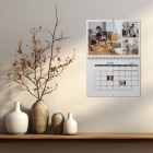 Calendrier photo mural double