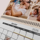 Calendrier photo mural double