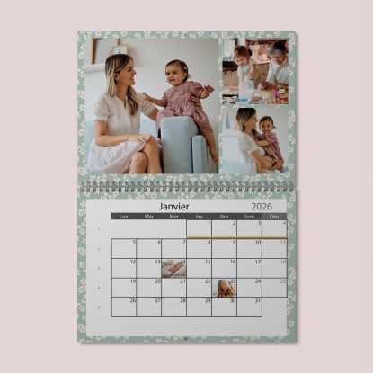 Calendrier photo mural double