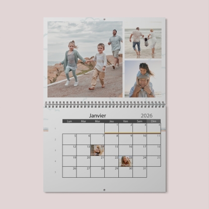 Calendrier photo mural double
