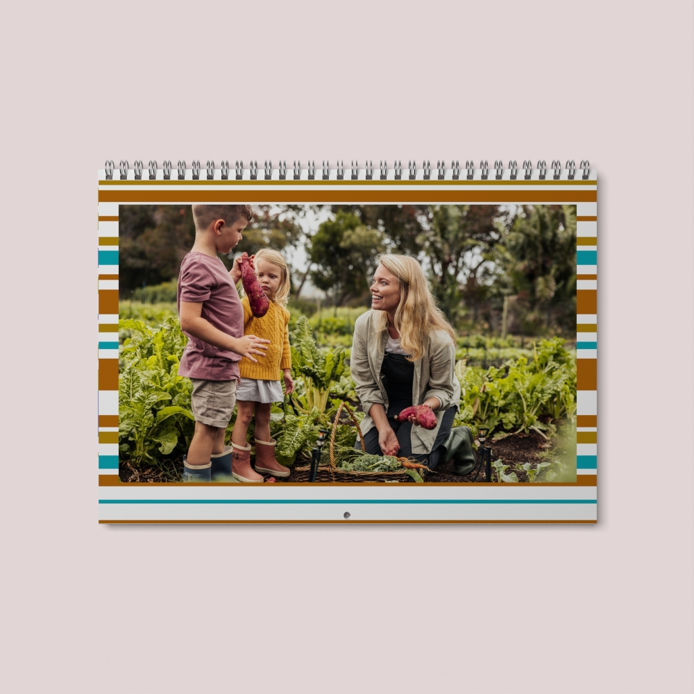 Calendrier photo mural double