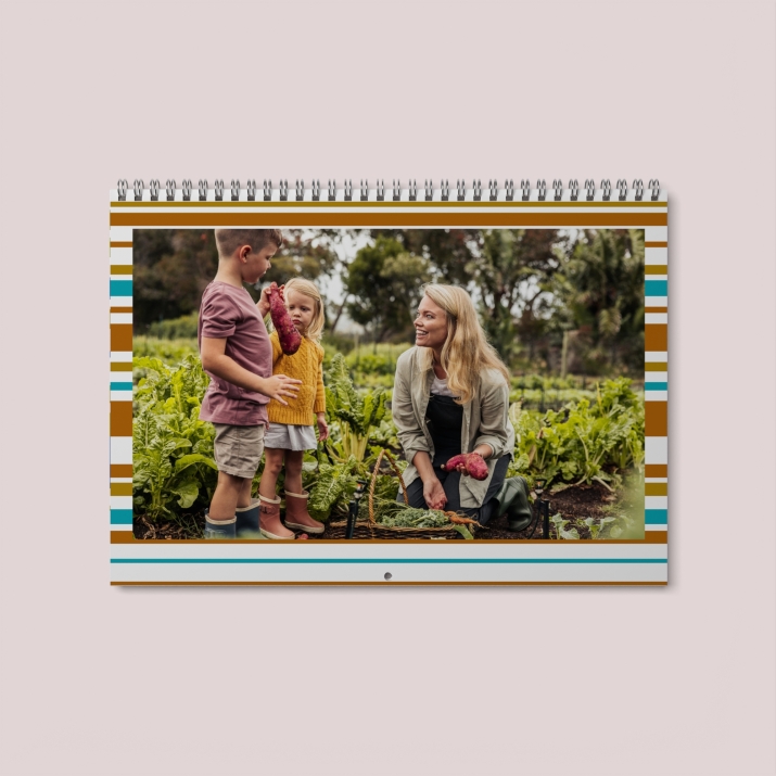 Calendrier photo mural double