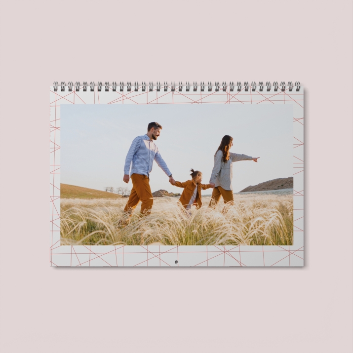 Calendrier photo mural double