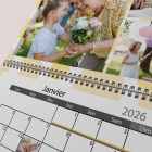 Calendrier photo mural double