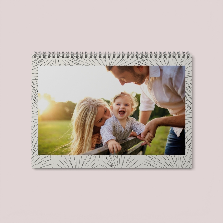 Calendrier photo mural double