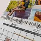 Calendrier photo mural double