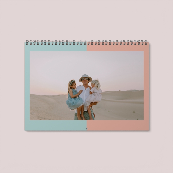 Calendrier photo mural double