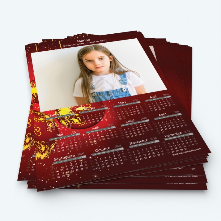 Pack multi calendriers - Minimum de commande 20 exemplaires