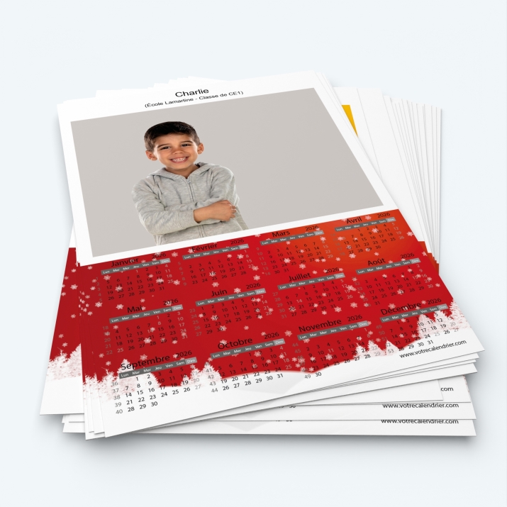 Pack multi calendriers - Minimum de commande 20 exemplaires