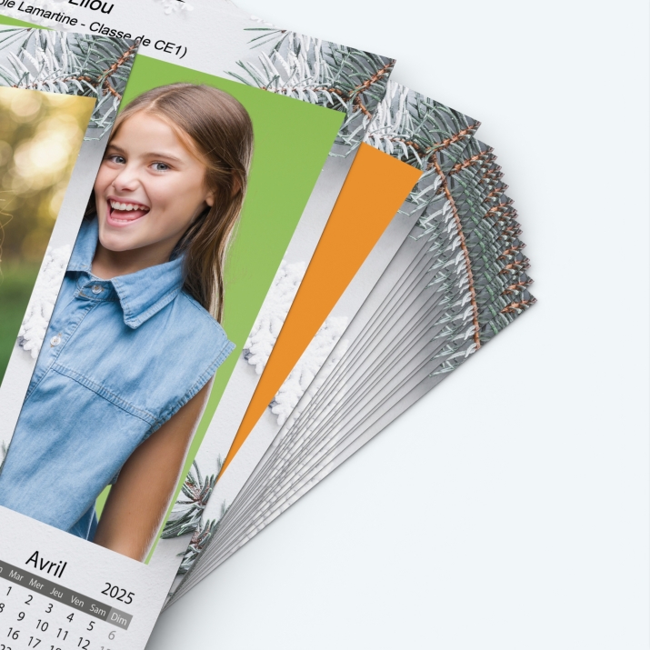 Pack multi calendriers - Papier épais rigide 400 g/m2