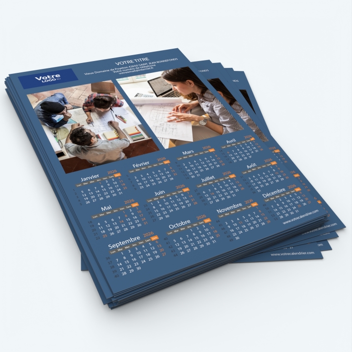 Calendrier Magnet (Aimanté) - Minimum de commande : 25 exemplaires