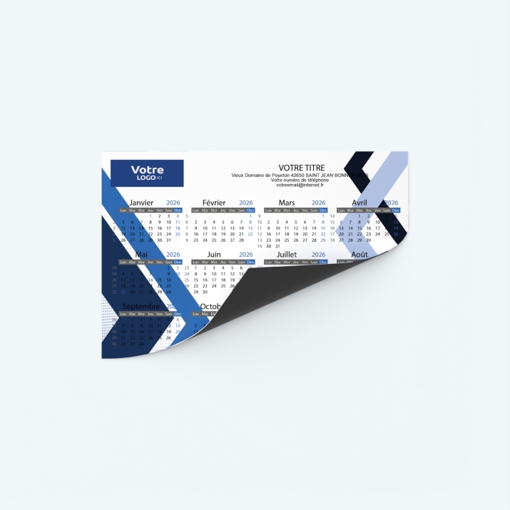 Calendrier Magnet mini (aimanté) - Papier magnétique