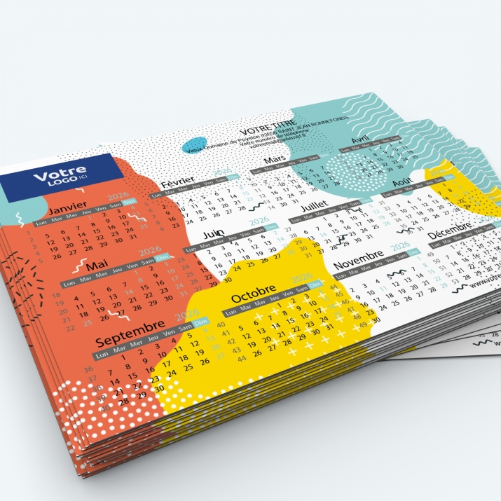 Calendrier Magnet mini (aimanté) - Nombre de photos, logos et texte illimité