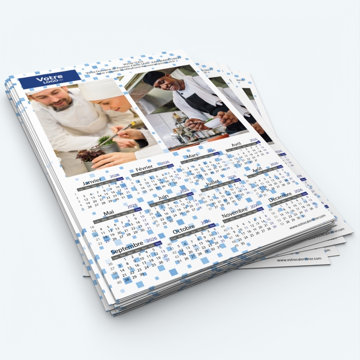 Calendrier Magnet (Aimanté) - Minimum de commande : 25 exemplaires