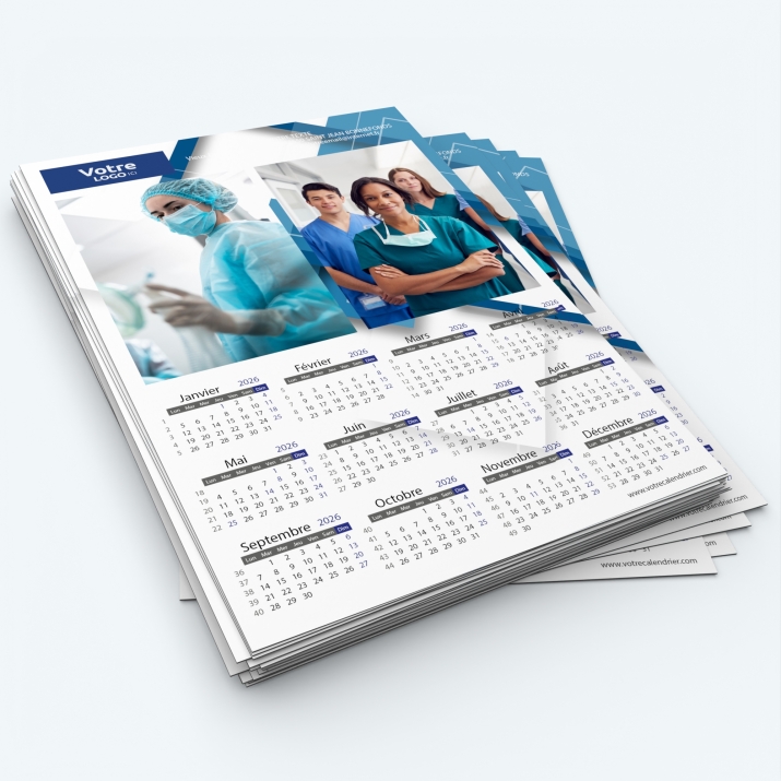Calendrier Magnet (Aimanté) - Minimum de commande : 25 exemplaires