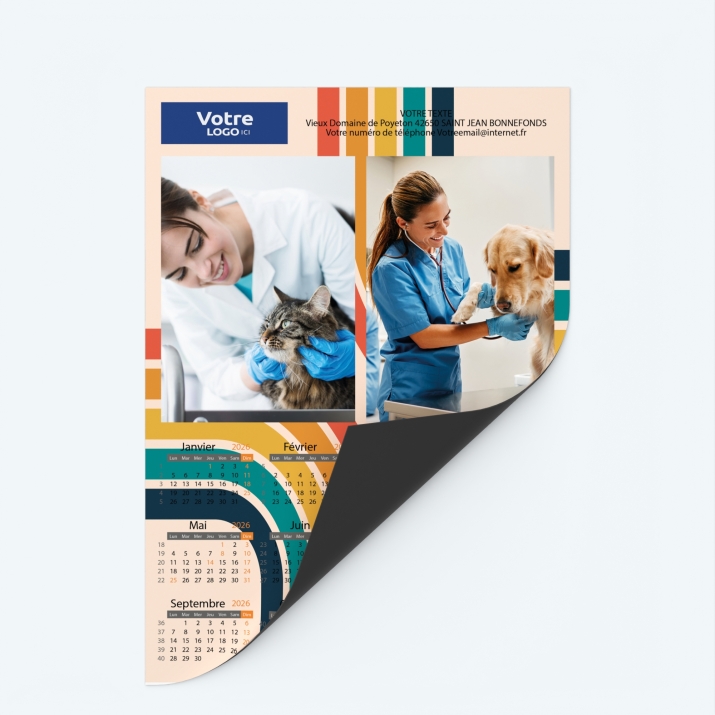 Calendrier Magnet (Aimanté) - Papier magnétique