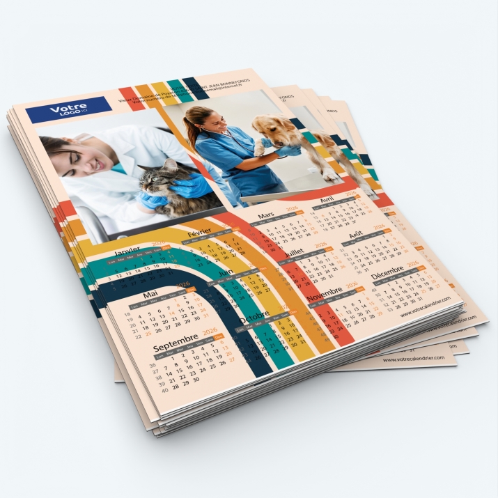 Calendrier Magnet (Aimanté) - Minimum de commande : 25 exemplaires