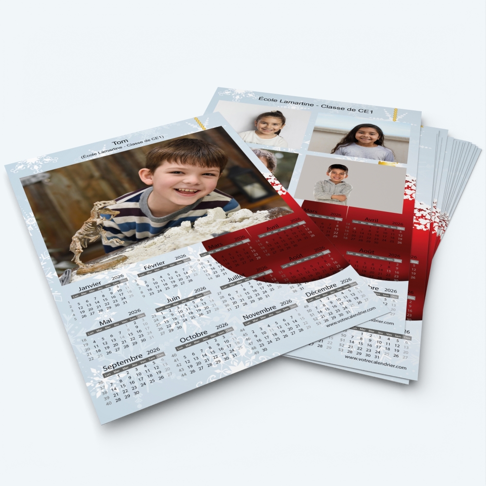 Pack multi calendriers - Une ou plusieurs photos pour chaque enfant