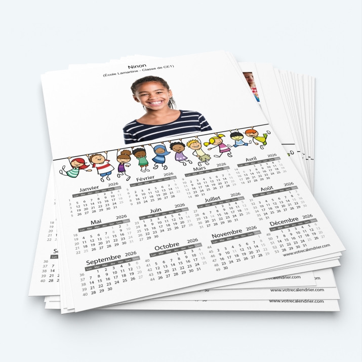 Pack multi calendriers - Minimum de commande 20 exemplaires