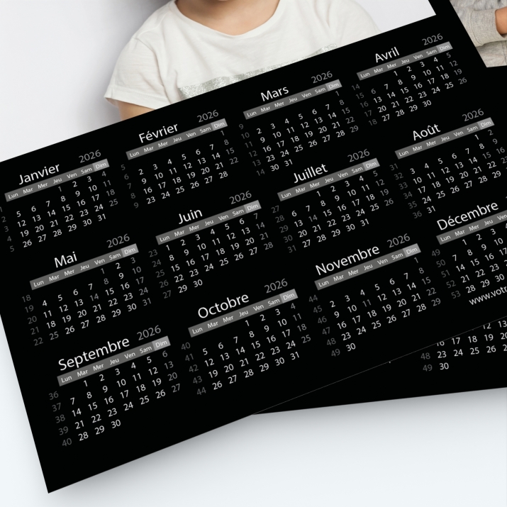 Pack multi calendriers - Grille calendaire utile et pratique
