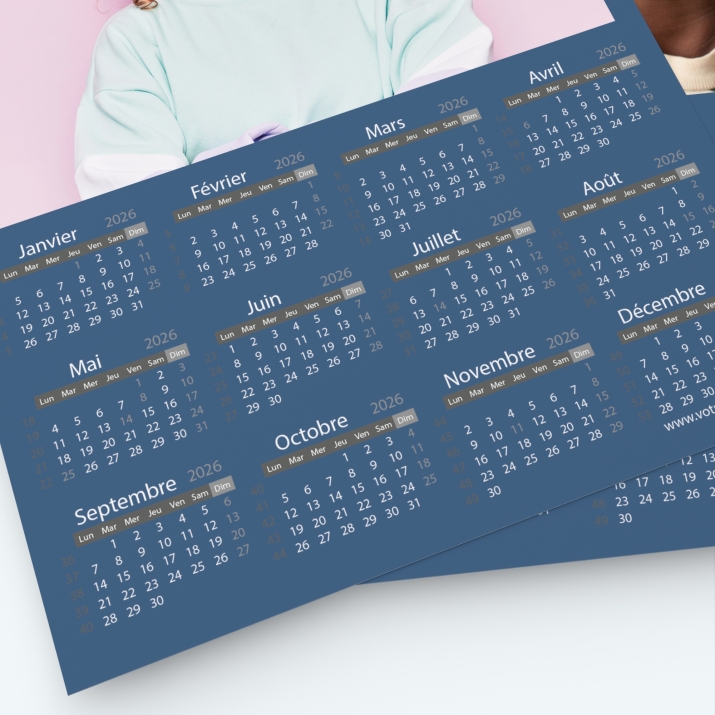 Pack multi calendriers - Grille calendaire utile et pratique