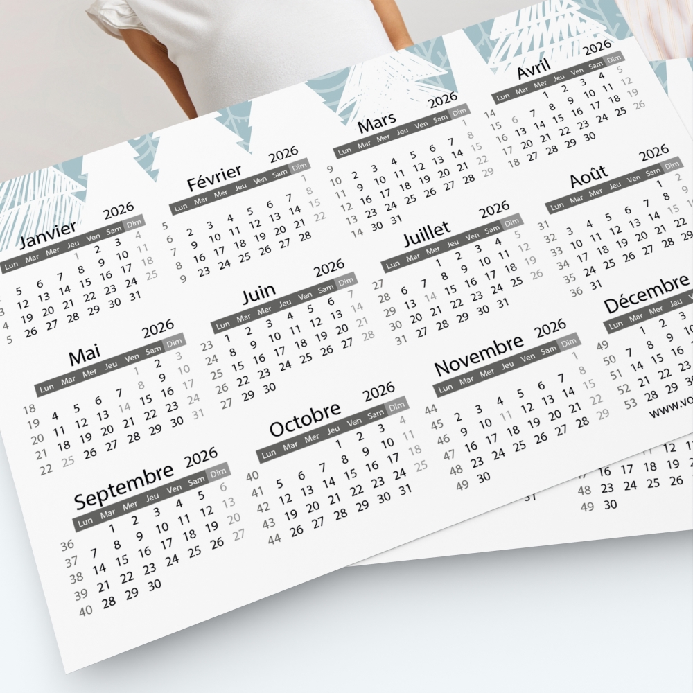 Pack multi calendriers - Grille calendaire utile et pratique
