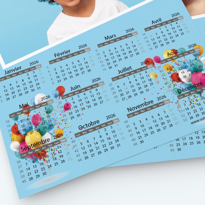 Pack multi calendriers - Grille calendaire utile et pratique