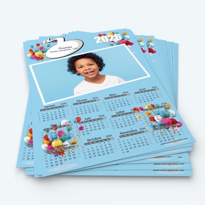 Pack multi calendriers - Minimum de commande 20 exemplaires