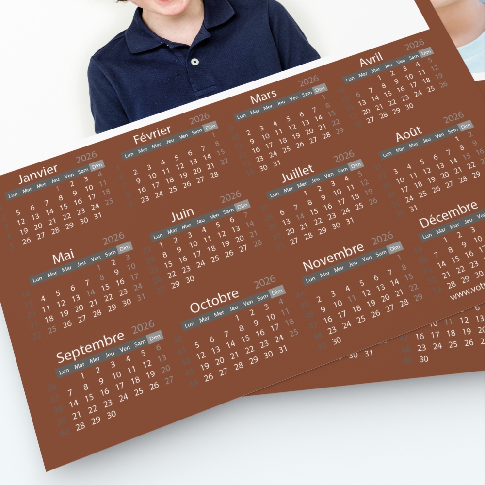 Pack multi calendriers - Grille calendaire utile et pratique