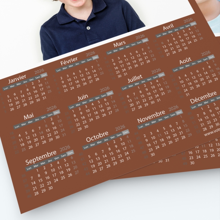 Pack multi calendriers - Grille calendaire utile et pratique