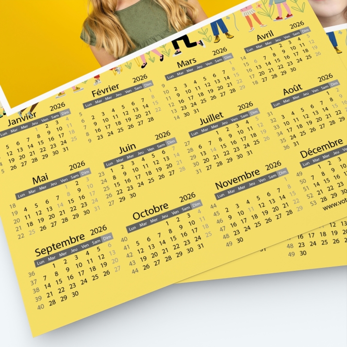 Pack multi calendriers - Grille calendaire utile et pratique