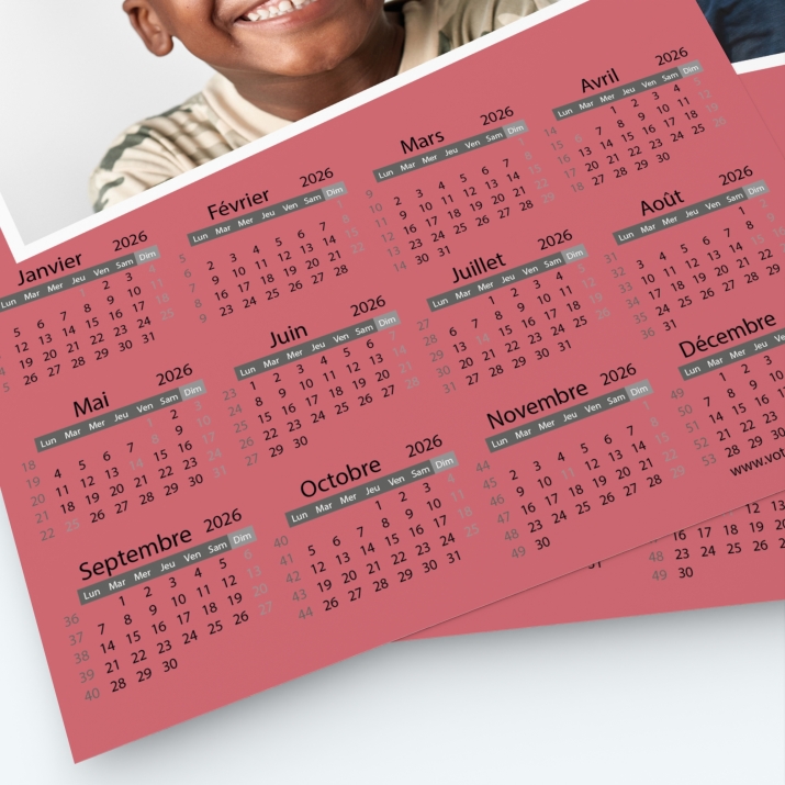 Pack multi calendriers - Grille calendaire utile et pratique