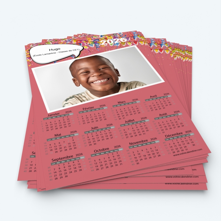 Pack multi calendriers - Minimum de commande 20 exemplaires