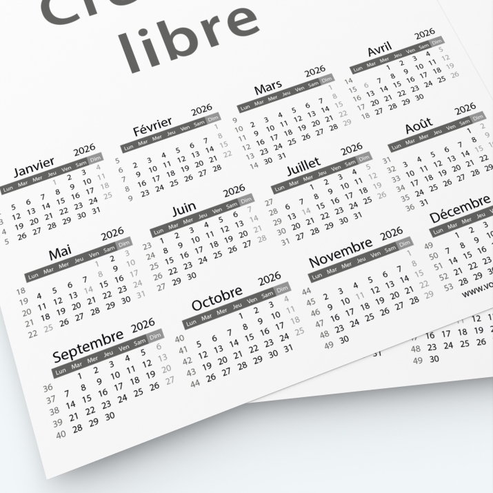 Pack multi calendriers - Grille calendaire utile et pratique