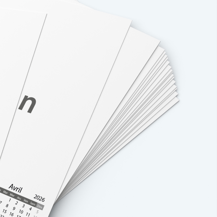 Pack multi calendriers - Papier épais rigide 400 g/m2